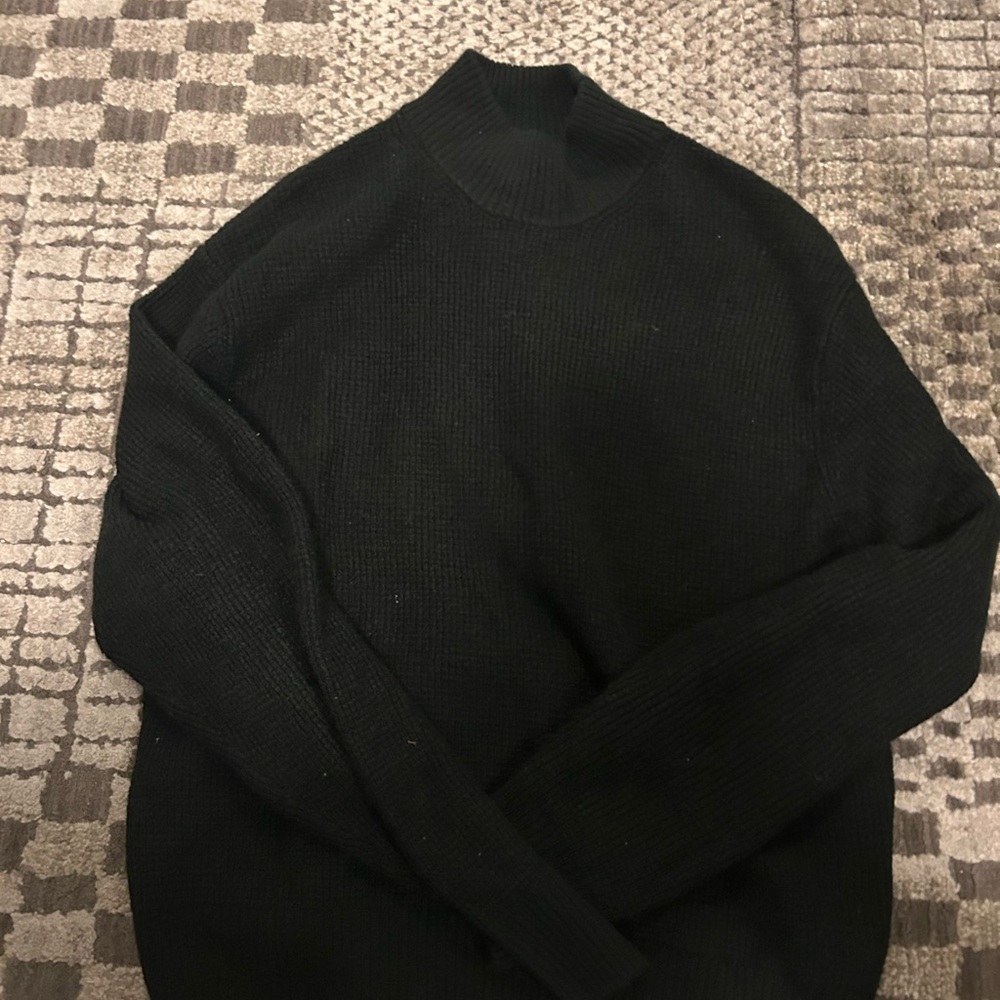 Waffle knit Black Sweater